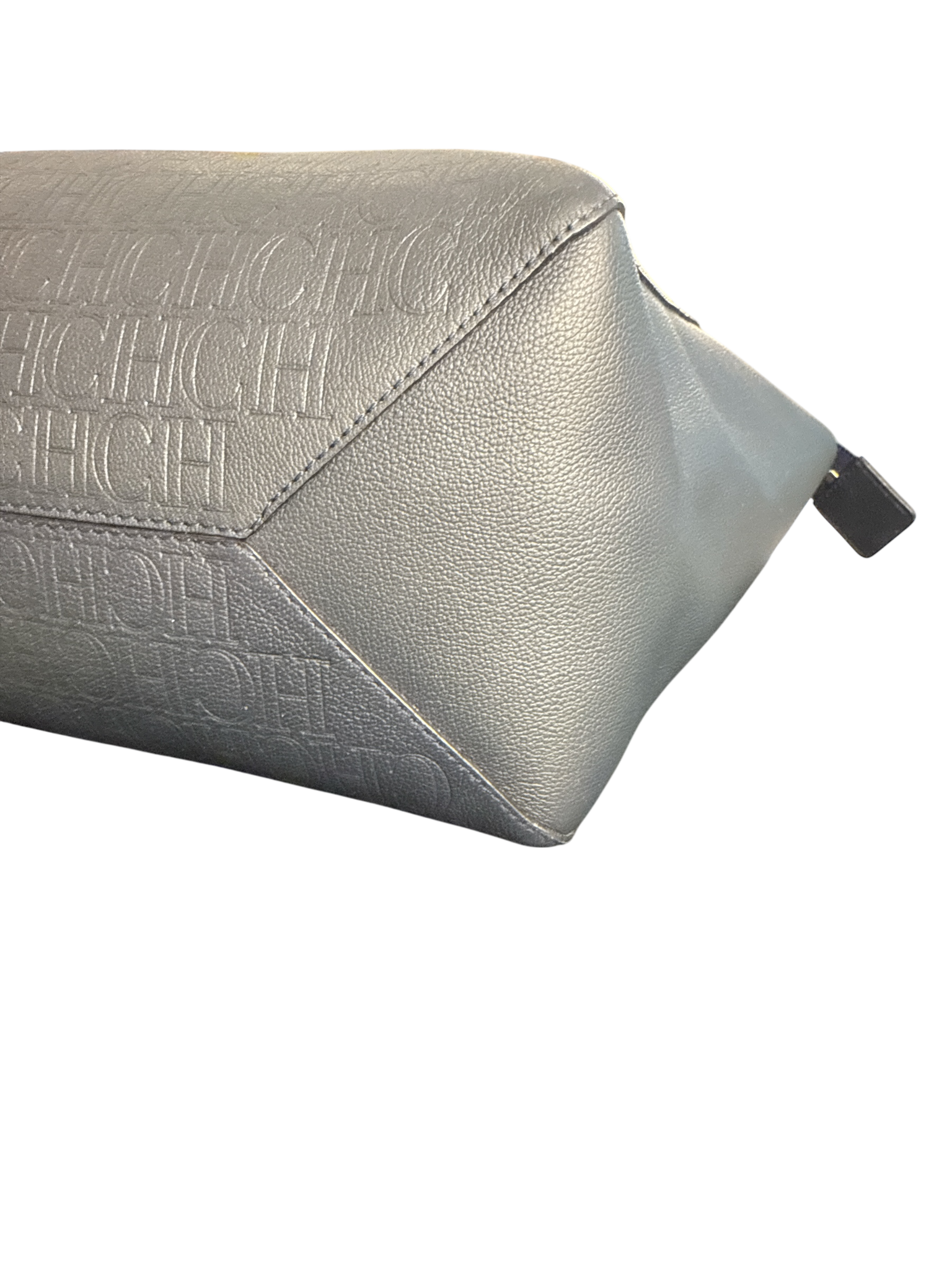 Bolso tote Carolina Herrera con logo grabado – Piel Saffiano azul marino