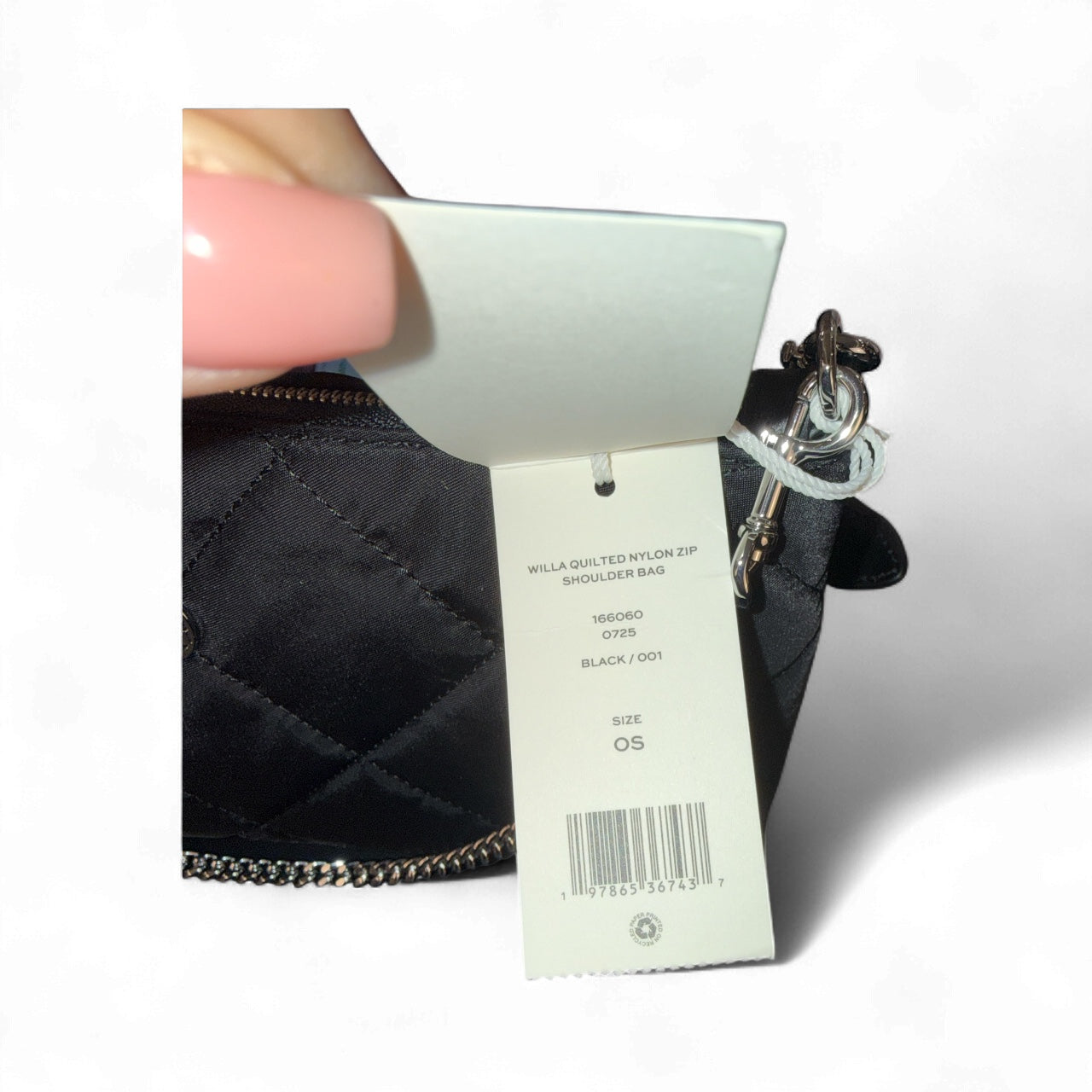 Tory Burch WILLA Quilted Nylon Shoulder Bag,  NWT