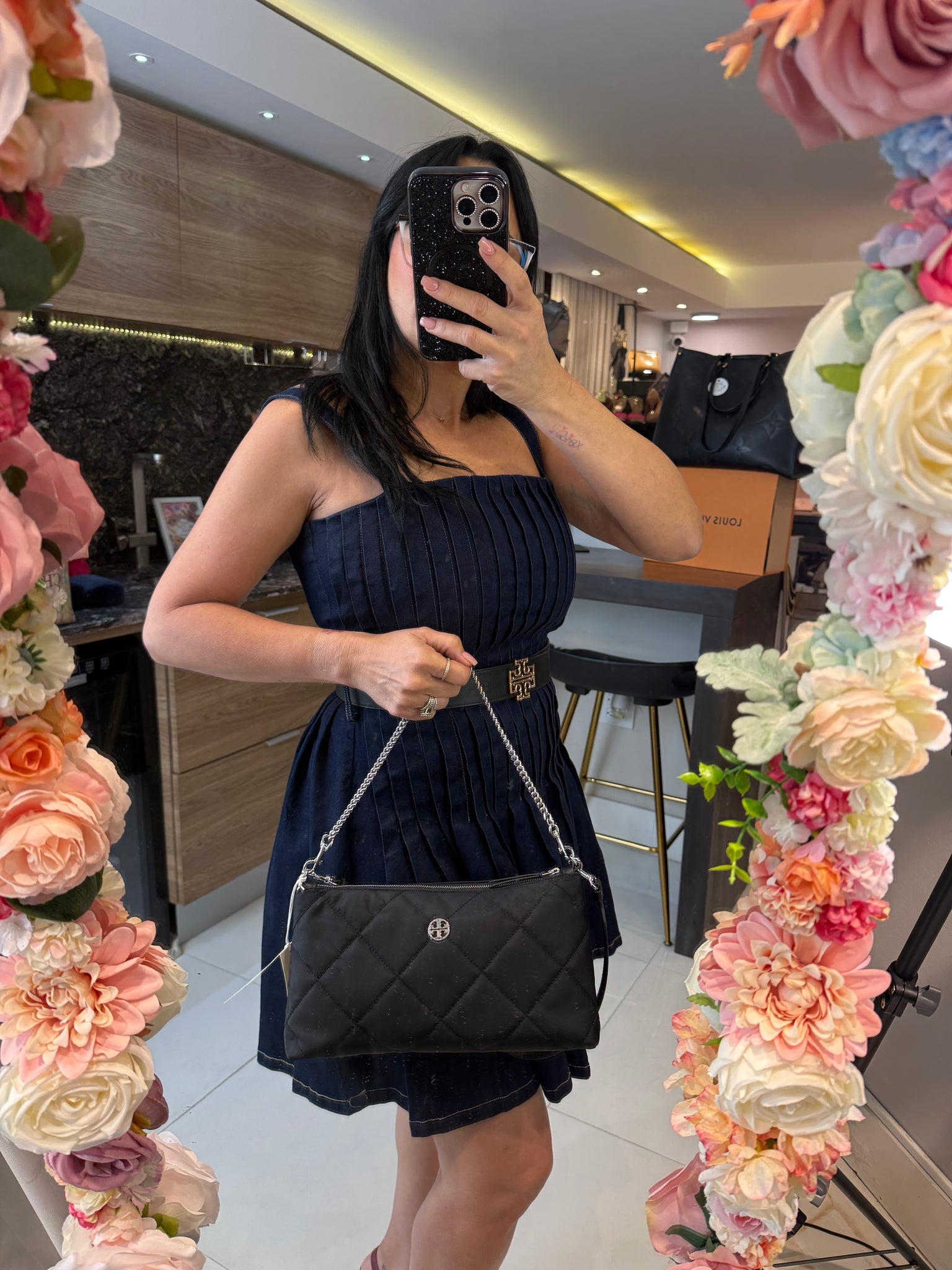 Tory Burch WILLA Quilted Nylon Shoulder Bag,  NWT