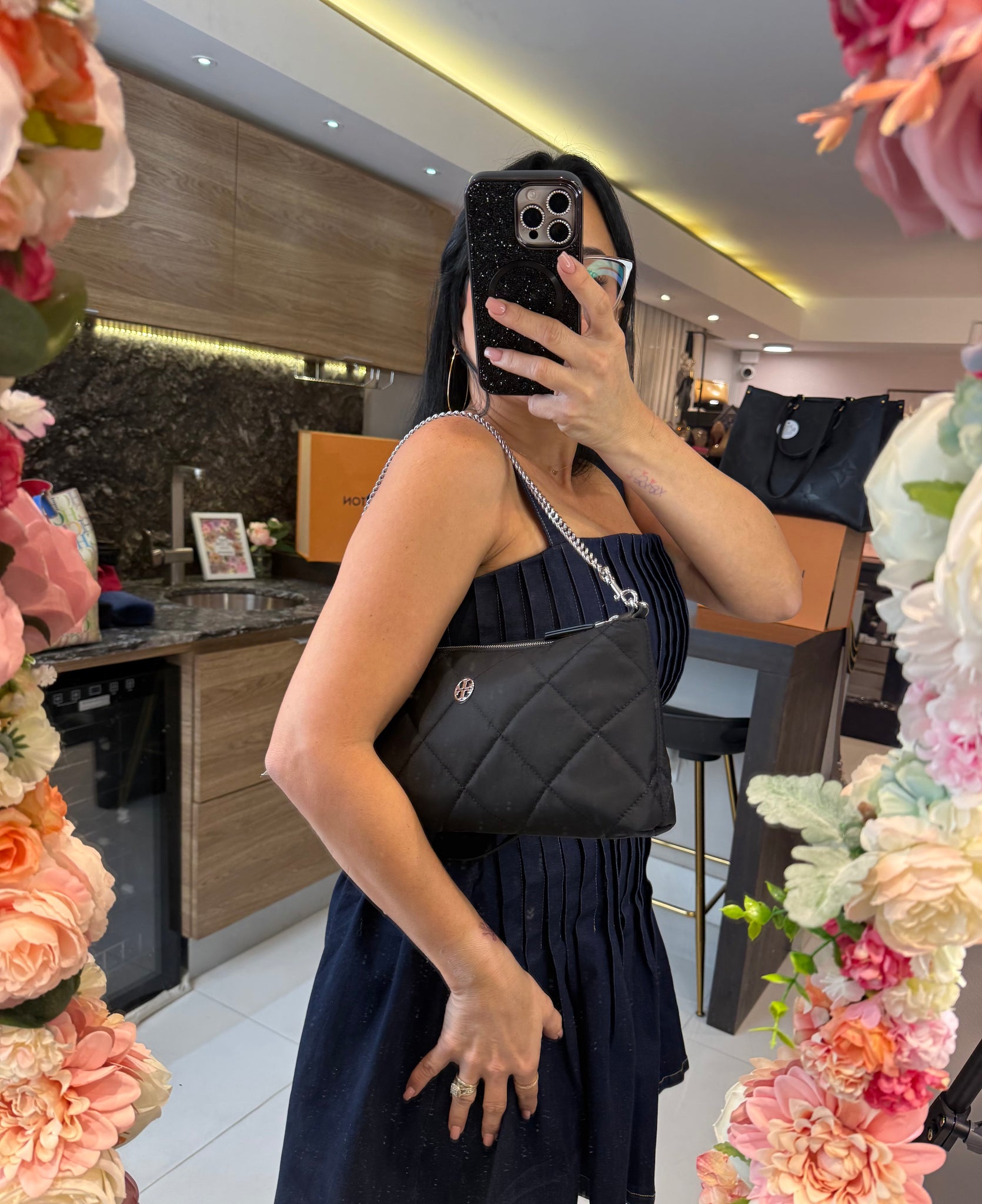 Tory Burch WILLA Quilted Nylon Shoulder Bag,  NWT