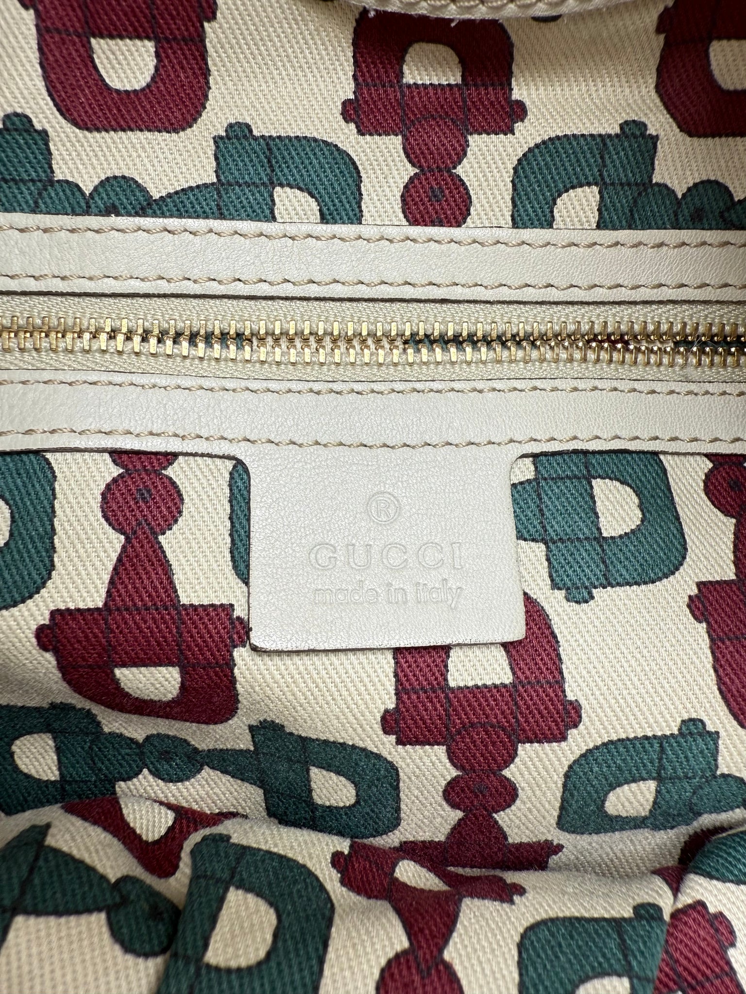 Gucci Guccissima Hysteria Top Handle Bag – Off White