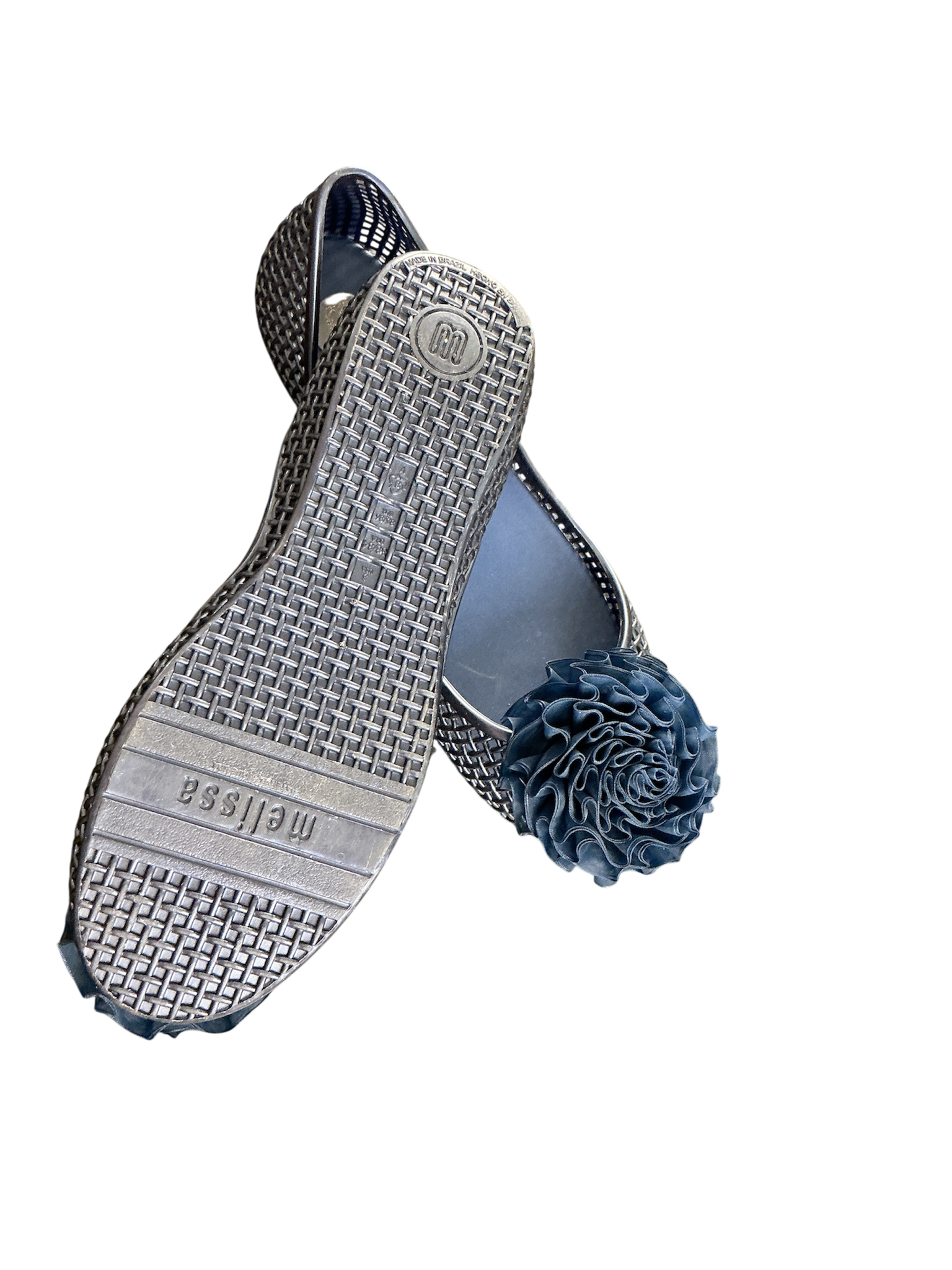 Melissa Campana Papel + J. Maskrey Flats – Azul marino con aplicación floral