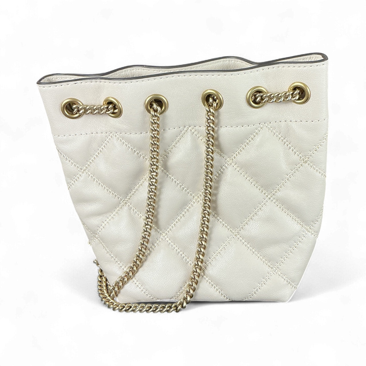 Tory Burch Willa Small Drawstring Bag “Brie” ,  Nueva con Tickets
