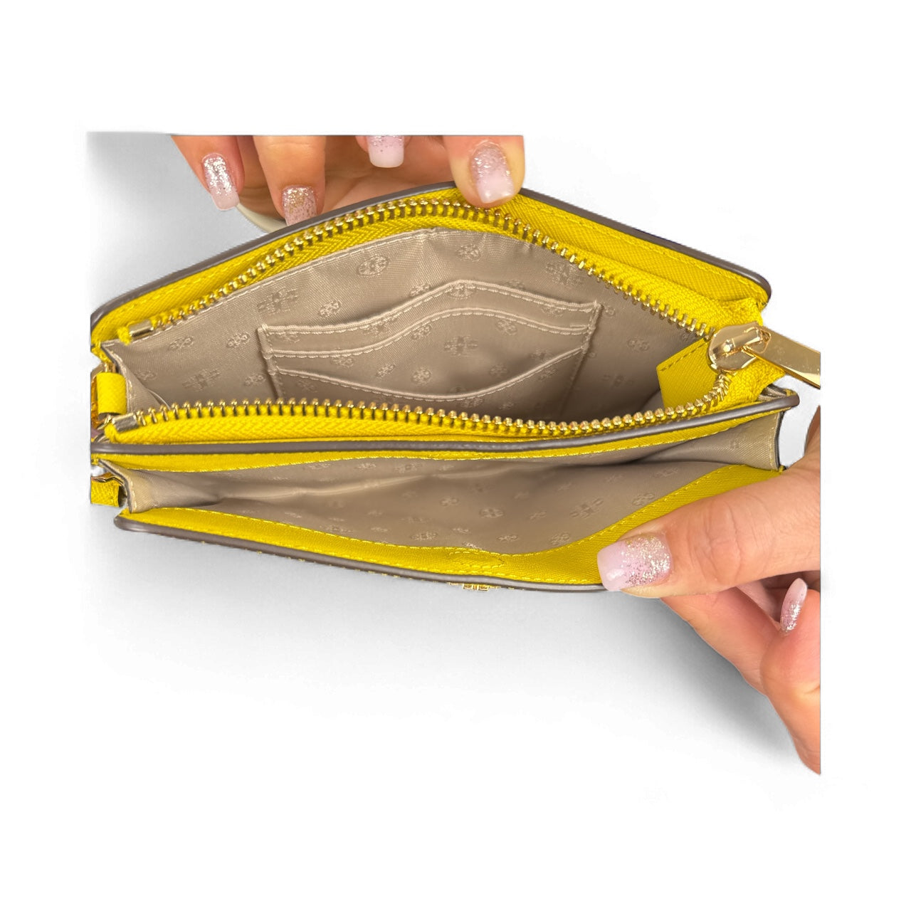 Tory Burch Emerson Wristlet – Amarillo Vibrante (Nueva)