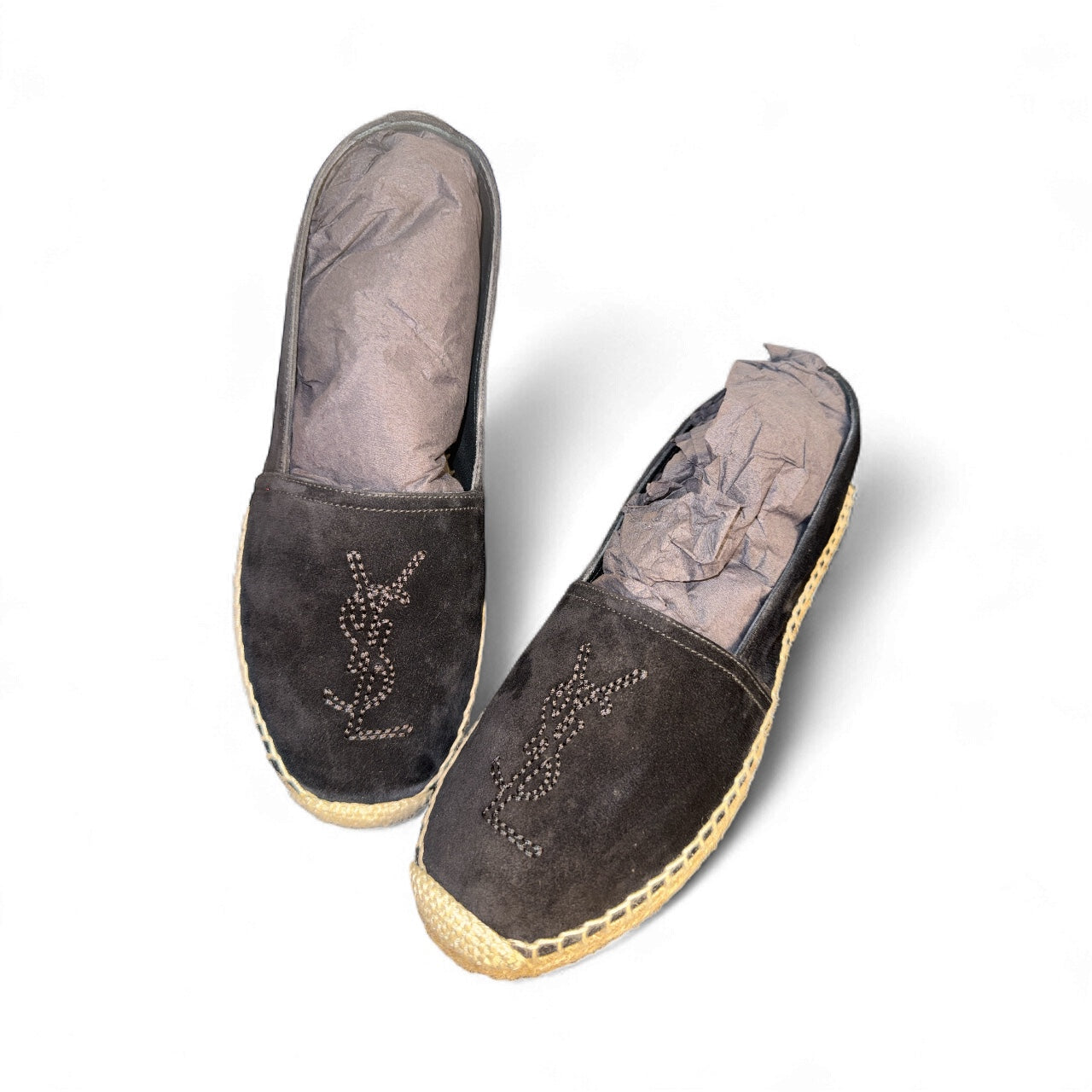 Saint Laurent Black Suede Espadrilles (Size 37)