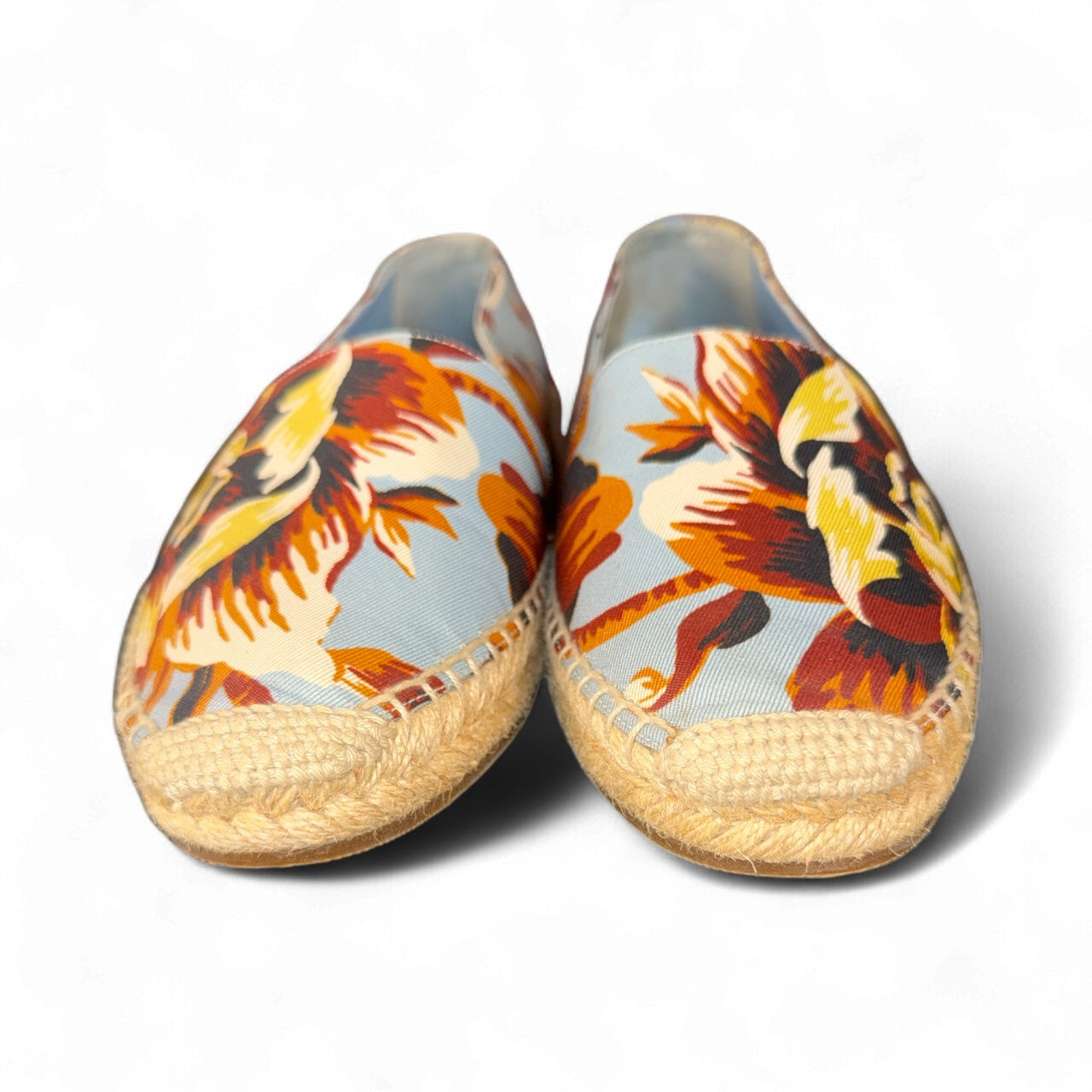 Alpargatas Burberry de Lona con Estampado Floral - Talla 8