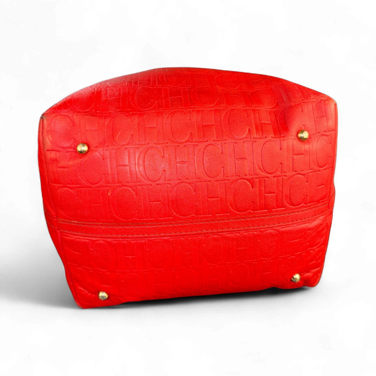 Carolina Herrera Matryoshka Tote Large Roja – Piel Monograma CH con Dust Bag