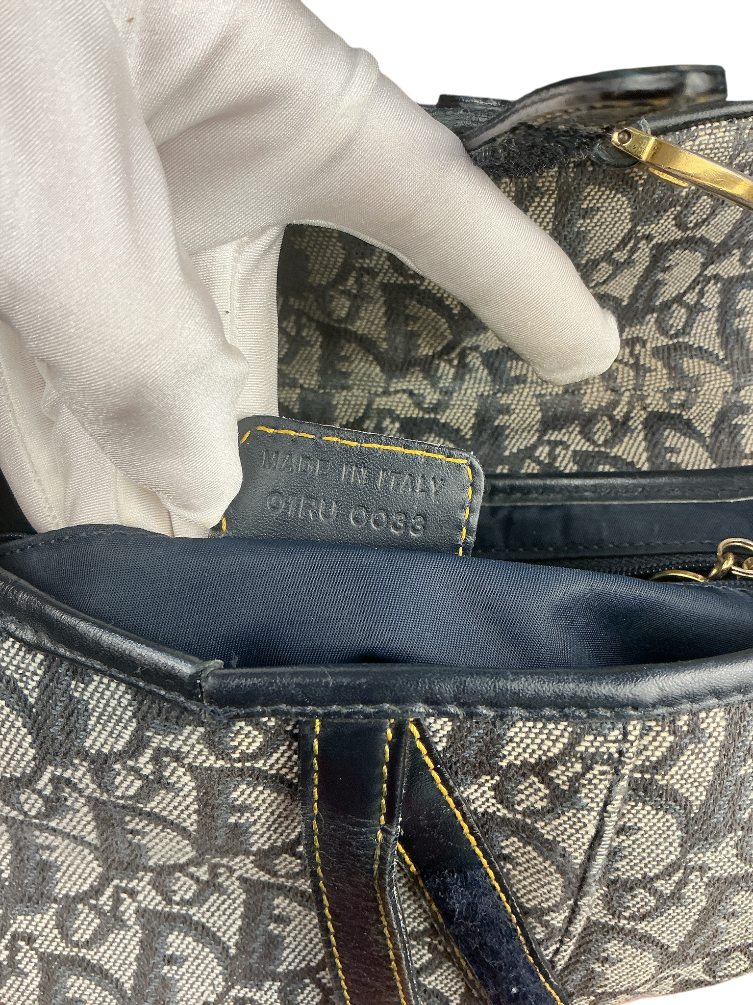 Christian Dior Saddle Bag – Canvas Monogram Azul Marino (Loved Vintage Treasure)