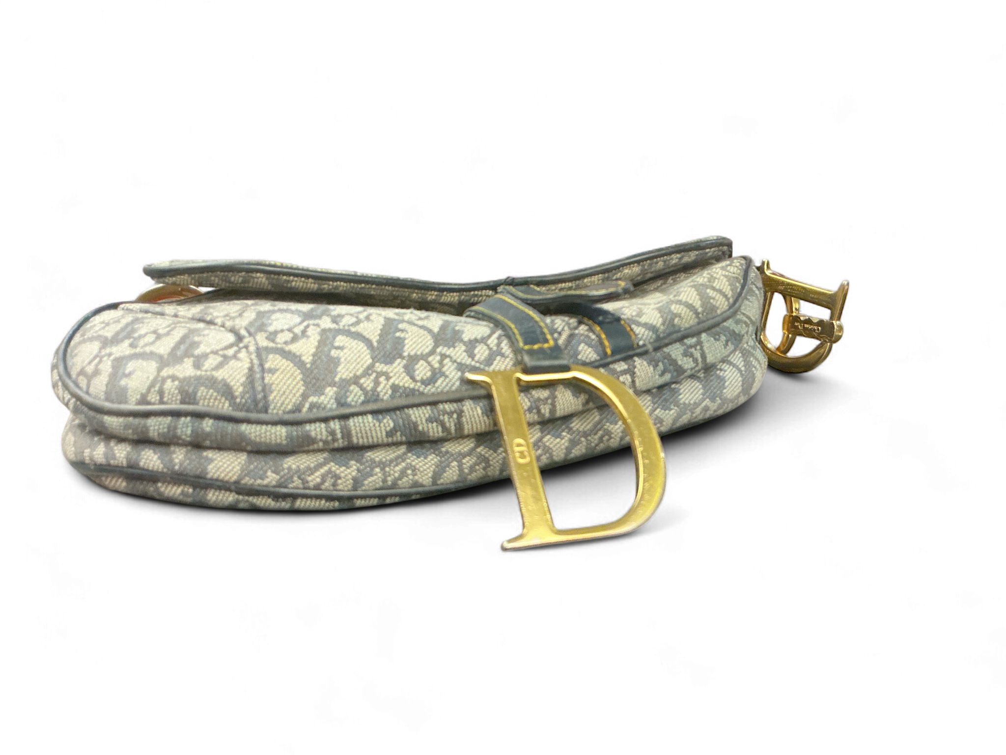 Christian Dior Saddle Bag – Canvas Monogram Azul Marino (Loved Vintage Treasure)