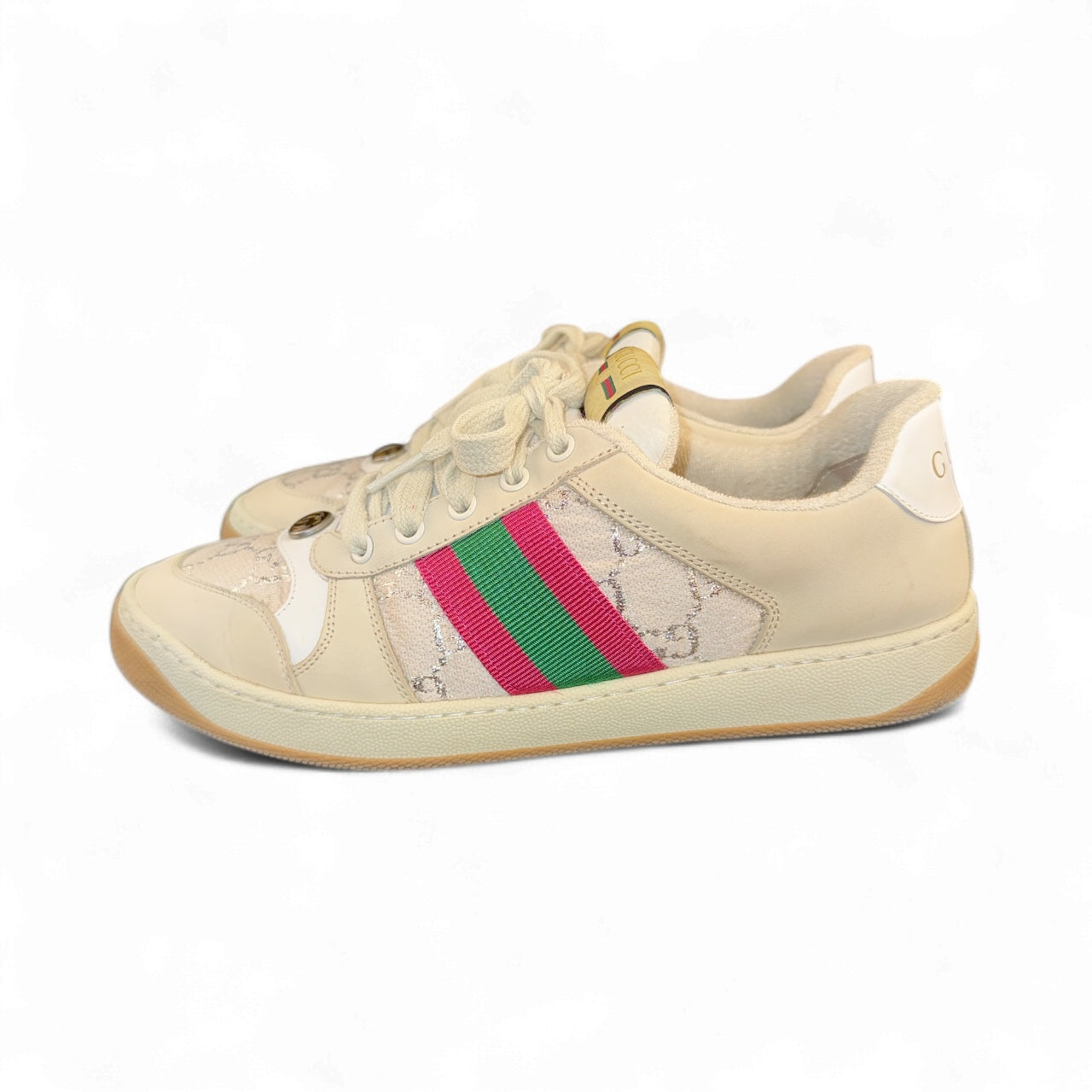 Gucci Ace Web Stripe Low-Top Sneakers – Talla 40 (Con caja, dust bags y cordones extra)