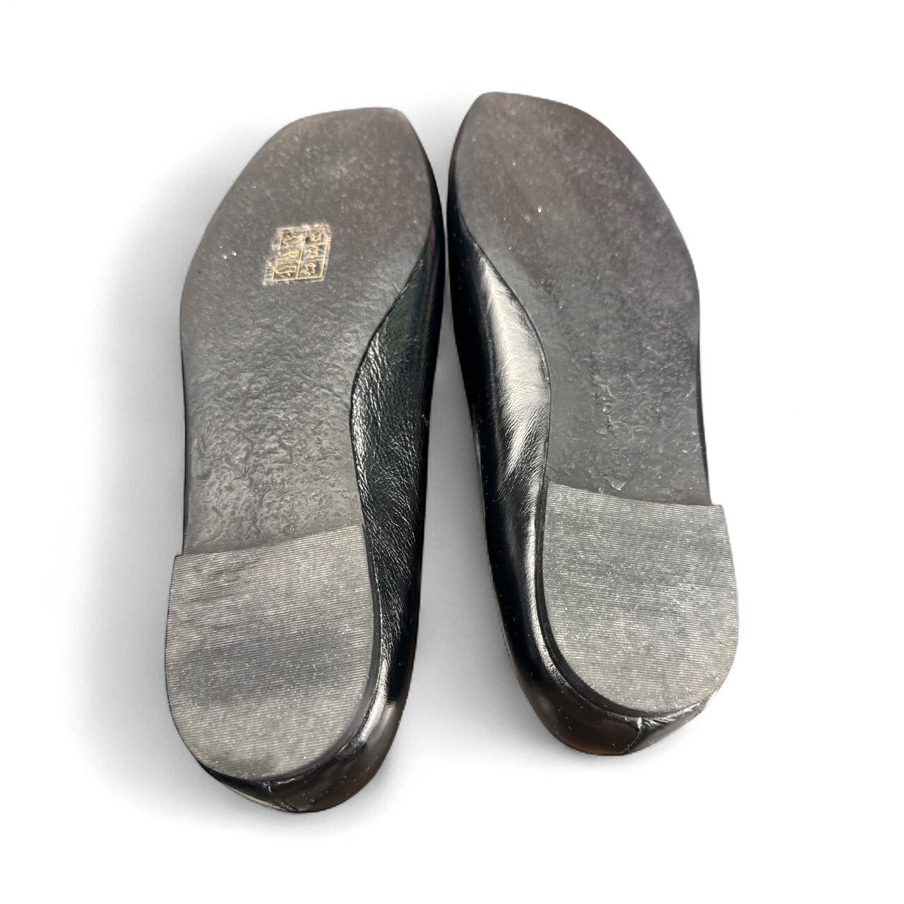 Tory Burch Georgia black pave Napa leather ballet flats