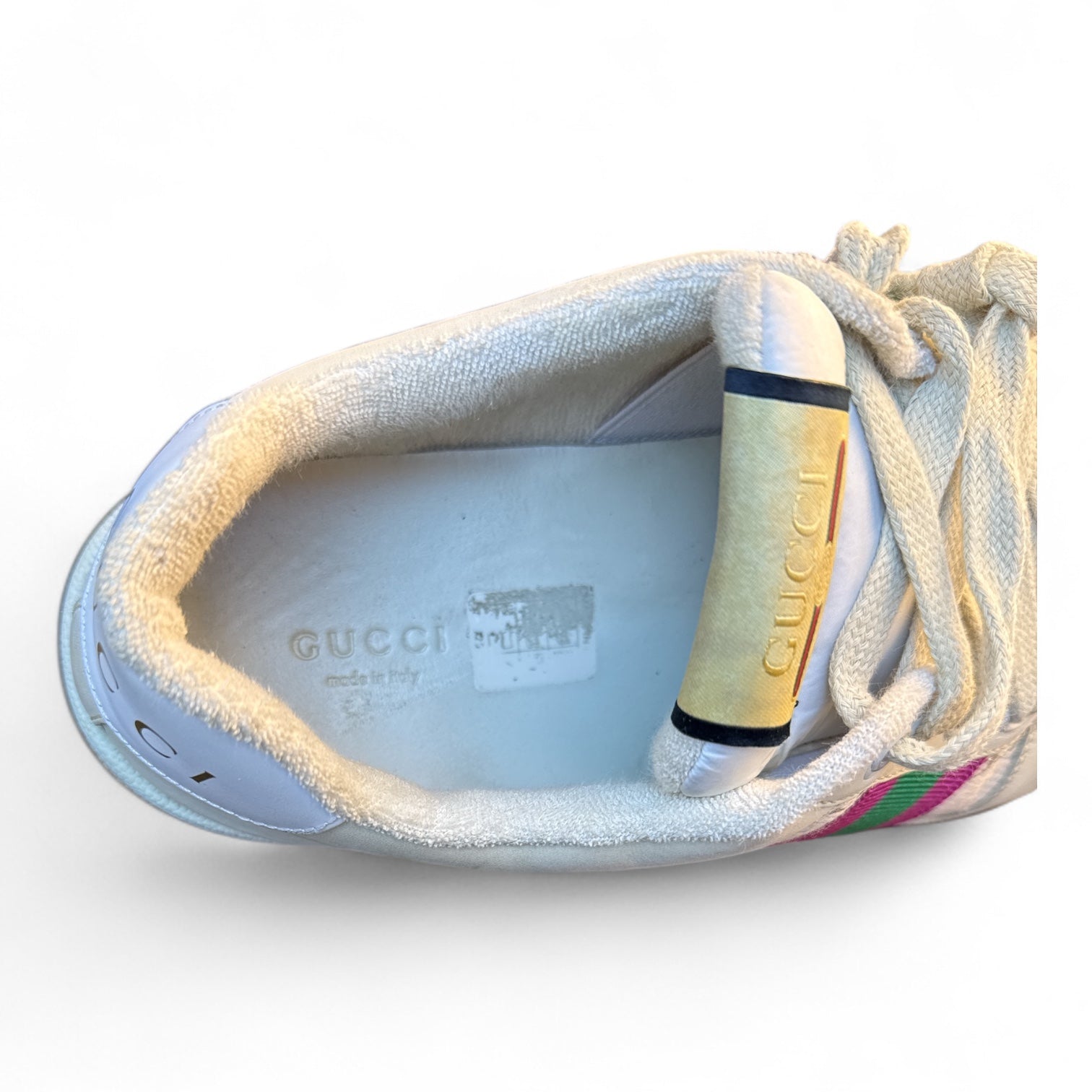 Gucci Ace Web Stripe Low-Top Sneakers – Talla 40 (Con caja, dust bags y cordones extra)