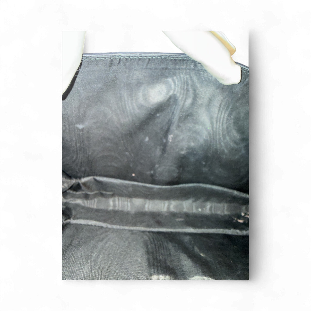 Ferragamo Patent Leather Bow-Chain Clutch/Crossbody – Negro Charol