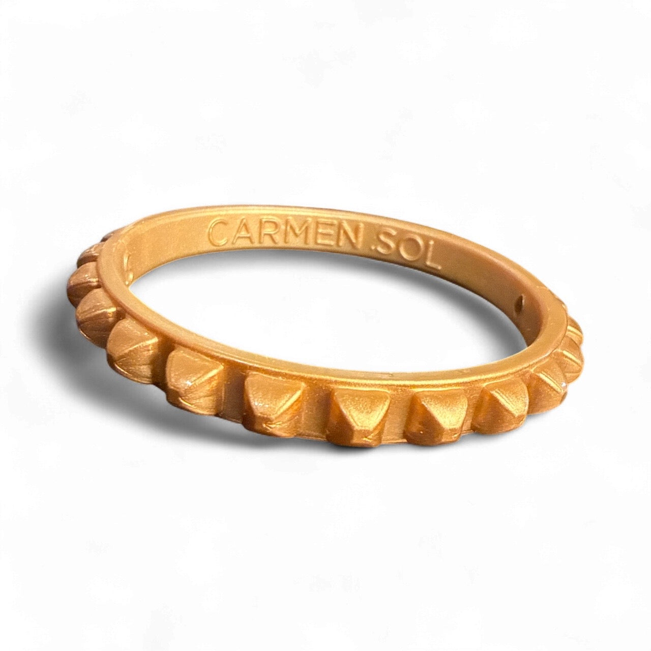 Carmen Sol “Borchia Metallic Jelly Bangle” Gruesa Pulsera individual Rose Gold