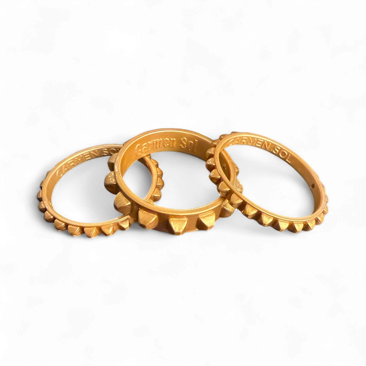 Carmen Sol “Borchia Metallic Jelly Bangle” Gruesa Pulsera individual Rose Gold