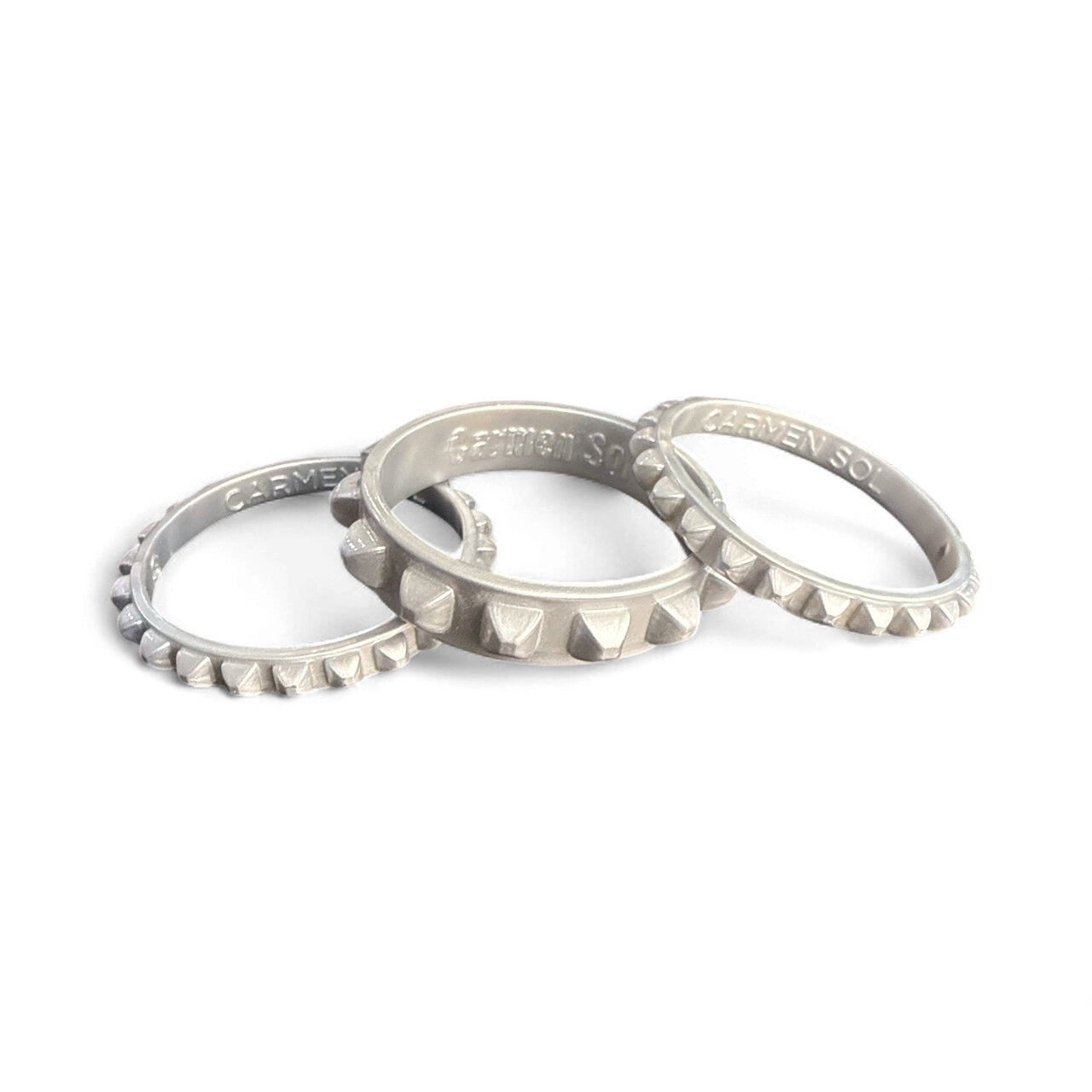 Carmen Sol “Borchia Silver Metallic Jelly Bangle” Gruesa – Pulsera individual